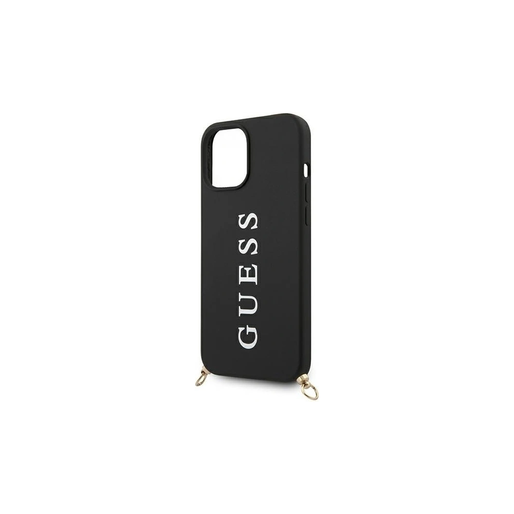 Wholesale Guess GUHCP12MPUSTCRBK Apple iPhone 12/12 Pro black hardcase Silicone Printed Logo Strap - GUE746BLK - {ean13} - Hurt