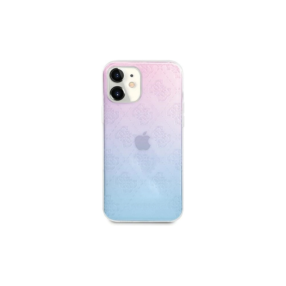 Wholesale Guess GUHCP12S3D4GGBP Apple iPhone 12 mini blue&pink hardcase 4G 3D Pattern Collection - GUE747BLUPNK - {ean13} - Hurt