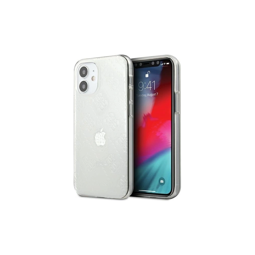 Wholesale Guess GUHCP12S3D4GTR Apple iPhone 12 mini transparent hardcase 4G 3D Pattern Collection - GUE749CL - {ean13} - Hurt
