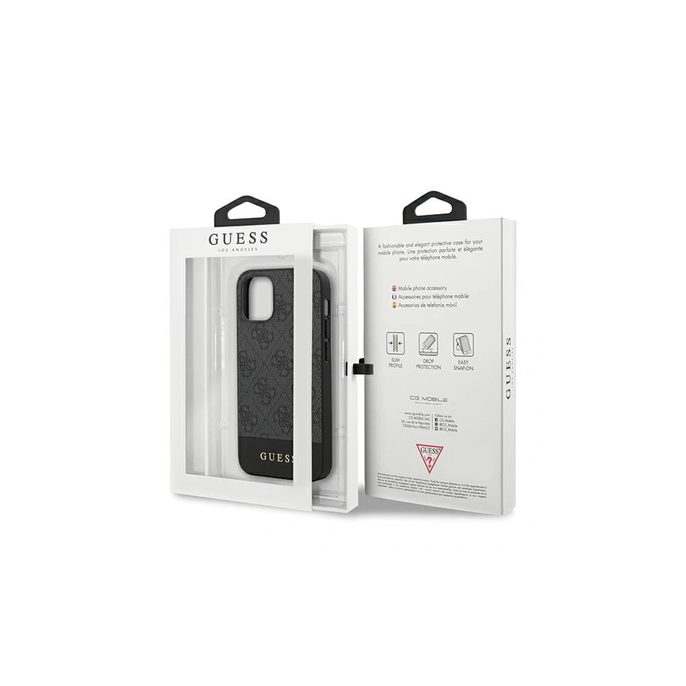 Hurtownia GSM - Etui Guess GUHCP12SG4GLGR Apple iPhone 12 mini szary/grey hardcase 4G Stripe Collection - GUE751GRY - {ean13} - Hurt