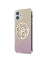 Guess GUHCP12SPCUGLPGG Apple iPhone 12 mini gold pink hardcase Glitter Gradient 4G Circle Logo