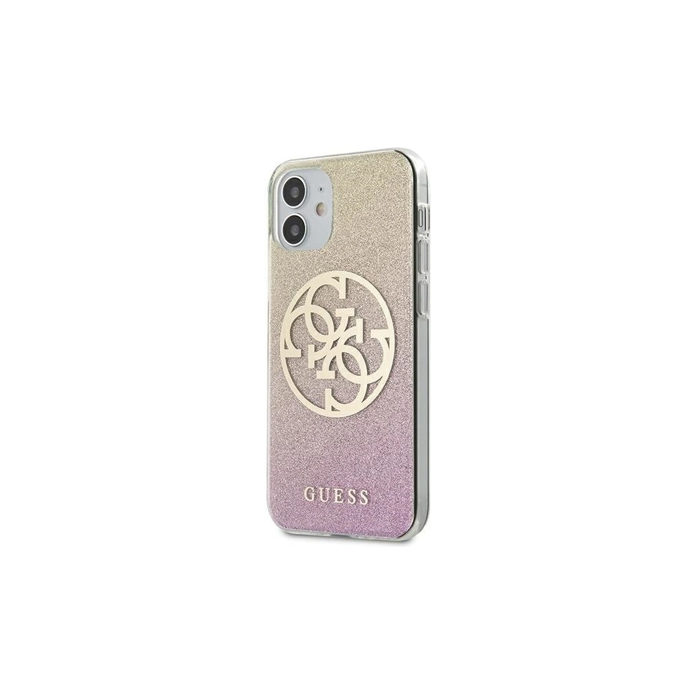 Hurtownia GSM - Etui Guess GUHCP12SPCUGLPGG Apple iPhone 12 mini różowo-złoty/gold pink hardcase Glitter Gradient 4G Circle Logo - GUE755RS - {ean13} - Hurt