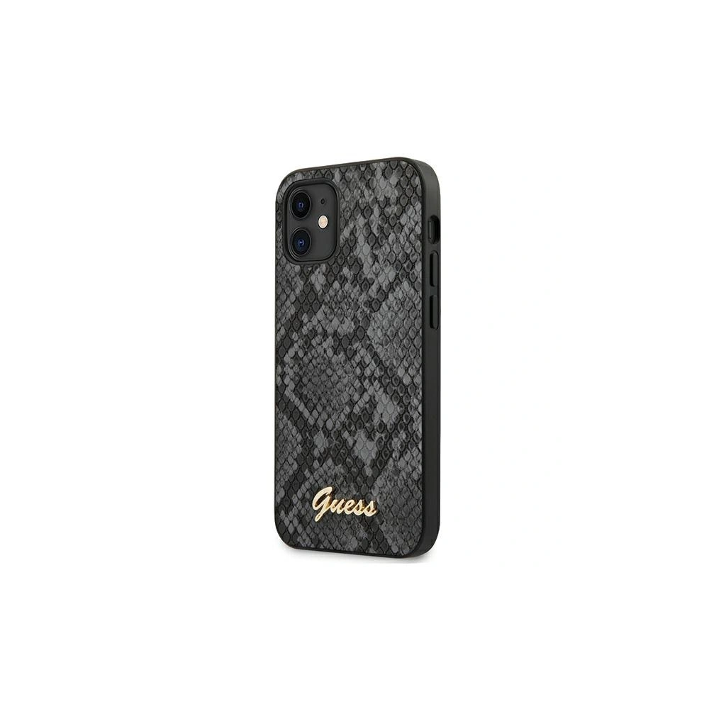 Wholesale Guess GUHCP12SPUSNSMLBK Apple iPhone 12 mini black hardcase Script Python Collection - GUE758BLK - {ean13} - Hurt