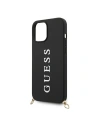 Hurtownia GSM - Etui Guess GUHCP12SPUSTCRBK Apple iPhone 12 mini schwarz/czarny Hardcase Silikon Bedrucktes Logo Band - GUE760BLK - {ean13} - Hurt