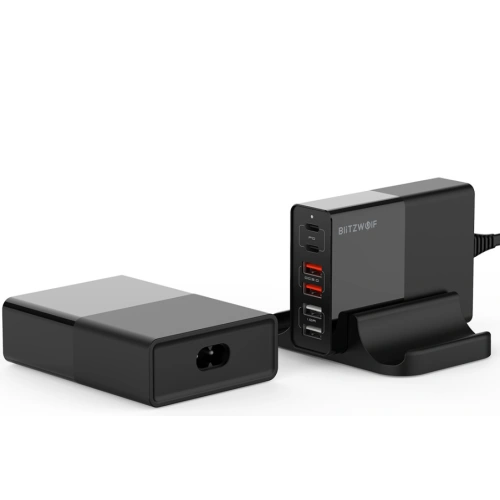 Ładowarka 6x USB Blitzwolf BW-S16, QC 3.0, PD3.0, 75W (Czarny)