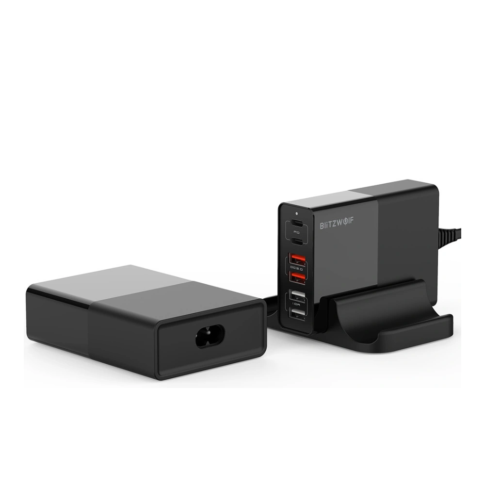 Hurtownia GSM - Ładowarka 6x USB Blitzwolf BW-S16, QC 3.0, PD3.0, 75W (Czarny) - BLZ306 - {ean13} - Hurt