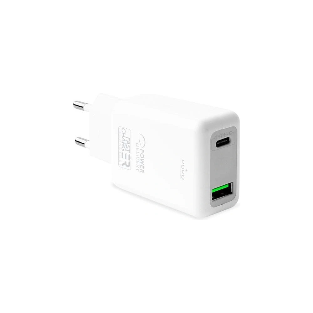 Hurtownia GSM - Ładowarka sieciowa Puro Fast Travel Charger USB-C + USB-A 30W (biały) - PUR365WHT - {ean13} - Hurt