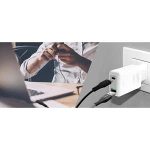 Ładowarka sieciowa Puro Fast Travel Charger USB-C + USB-A 30W (biały)