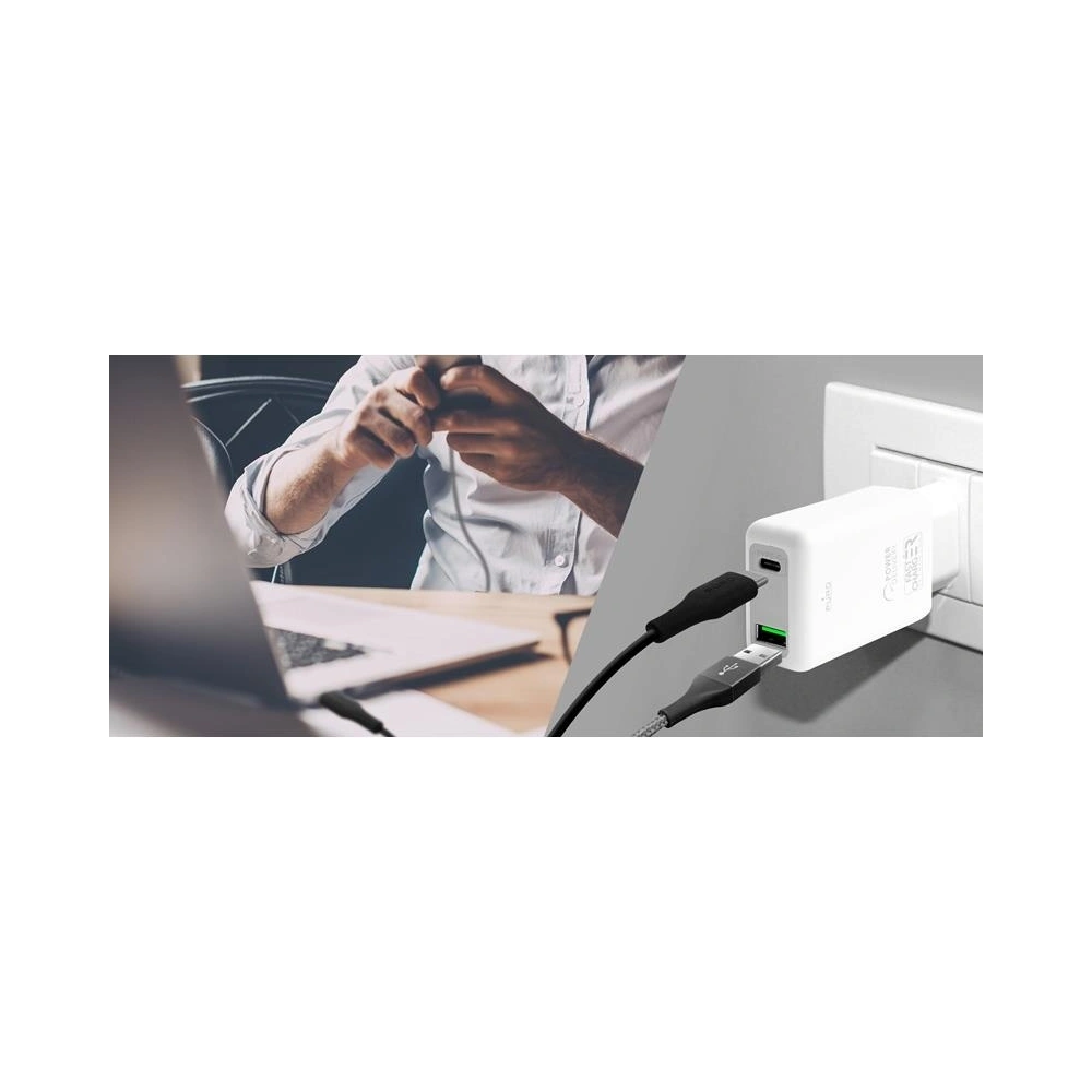 Hurtownia GSM - Ładowarka sieciowa Puro Fast Travel Charger USB-C + USB-A 30W (biały) - PUR365WHT - {ean13} - Hurt