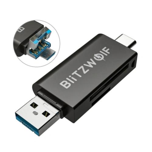 Czytnik kart SD USB-C / USB-A Blitzwolf BW-CR1