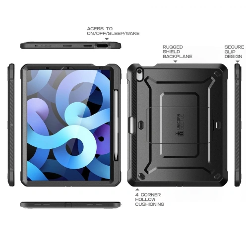 Etui Supcase Unicorn Beetle Pro Apple iPad Air 10.9 2020/2022 (4. i 5. generacji) / iPad Air 11 2024 (6. generacji) Black