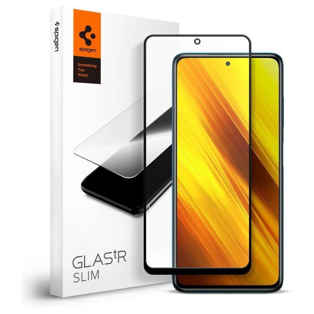 Wholesale Spigen GLAS.tR Slim Pocophone X3/Pro/NFC Black - SPN1357BLK - {ean13} - Hurt