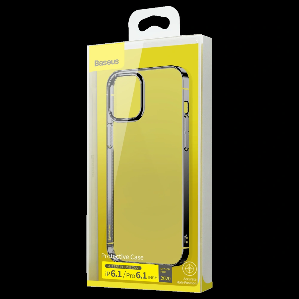 Wholesale Baseus Glitter Phone Case Apple iPhone 12/12 Pro (black) - BSU1924BLK - {ean13} - Hurt