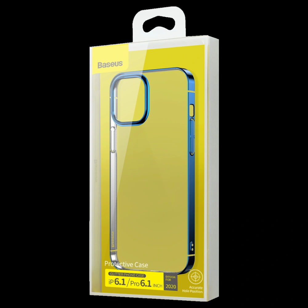 Wholesale Baseus Glitter Phone Case Apple iPhone 12/12 Pro (blue) - BSU1925BLU - {ean13} - Hurt