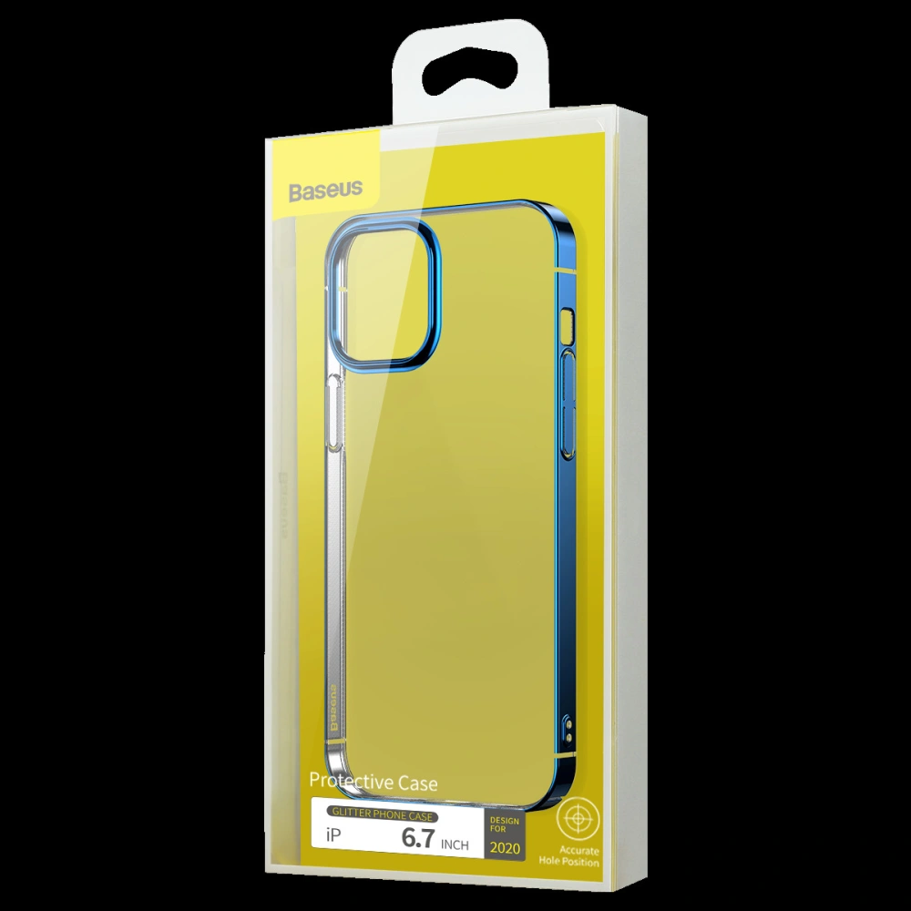 Wholesale Baseus Glitter Phone Case Apple iPhone 12 Pro Max (blue) - BSU1927BLU - {ean13} - Hurt