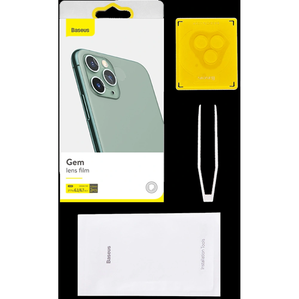 Hurtownia GSM - Folia ochronna 0.25mm na obiektyw Baseus Gem Camera Lens Protective Film Apple iPhone 12 Pro/12 Pro Max (2 sztuki) - BSU1937 - {ean13} - Hurt