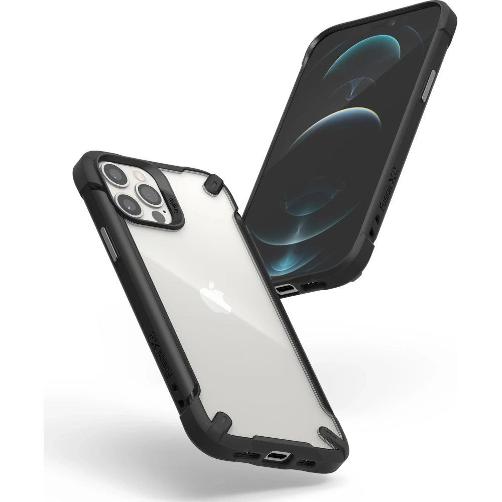 Hurtownia GSM - Etui Ringke Fusion-X2 Apple iPhone 12/12 Pro Black - RGK1304BLK - {ean13} - Hurt