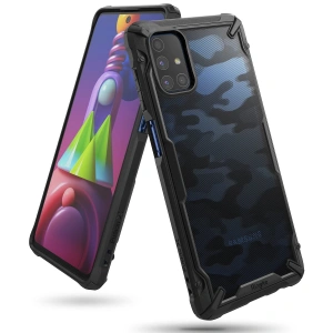 Hurtownia GSM - Etui Ringke Fusion-X Samsung Galaxy M51 Camo (Moro) Black - RGK1307MBL - {ean13} - Hurt
