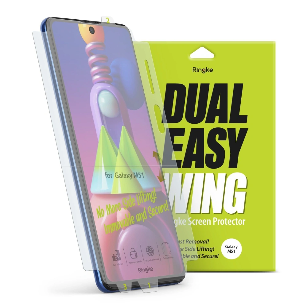 Hurtownia GSM - Folia hydrożelowa Ringke Dual Easy Wing Full Cover Samsung Galaxy M51 [2 PACK] - RGK1308 - {ean13} - Hurt