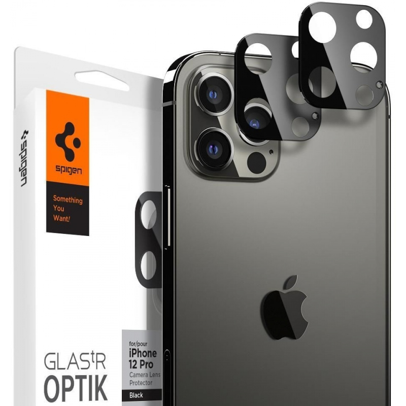 Spigen Distributor - 8809710757172 - SPN1374BLK - Spigen Optik Camera Lens Apple iPhone 12 Pro Black - B2B homescreen