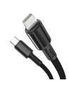 Wholesale Baseus High Density Braided Cable Type-C to Lightning, PD, 20W, 1m (Black) - BSU1944BLK - {ean13} - Hurt