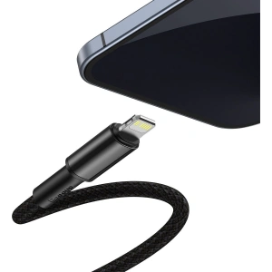 USB-C zu Lightning Kabel Baseus Hochdicht geflochten, 20W, 5A, PD, 1m (schwarz)