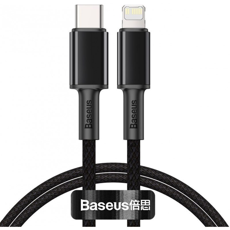 Hurtownia Baseus - 6953156231948 - BSU1945BLK - Kabel USB-C do Lightning Baseus High Density Braided, 20W, 5A, PD, 2m (czarny) - B2B homescreen