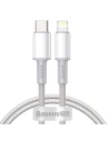 Kabel USB-C do Lightning Baseus High Density Braided, 20W, 5A, PD, 1m (biały)