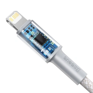 USB-C zu Lightning Kabel Baseus Hochdichte Geflochten, 20W, 5A, PD, 1m (weiß)