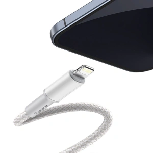 USB-C zu Lightning Kabel Baseus Hochdichte Geflochten, 20W, 5A, PD, 1m (weiß)