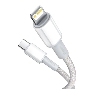 USB-C zu Lightning Kabel Baseus Hochdichte Geflochten, 20W, 5A, PD, 1m (weiß)