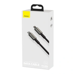 USB-C zu Lightning Kabel Baseus Tungsten Gold, 20W, 5A, PD, 1m (schwarz)