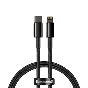 Wholesale Baseus Tungsten Gold Cable Type-C to Lightning PD 20W 2m (black) - BSU1948BLK - {ean13} - Hurt