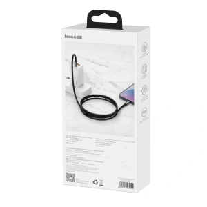 USB-C zu Lightning Kabel Baseus Tungsten Gold, 20W, 5A, PD, 2m (schwarz)