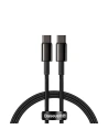 Kabel USB-C do USB-C Baseus Tungsten Gold, 100W, 1m (czarny)