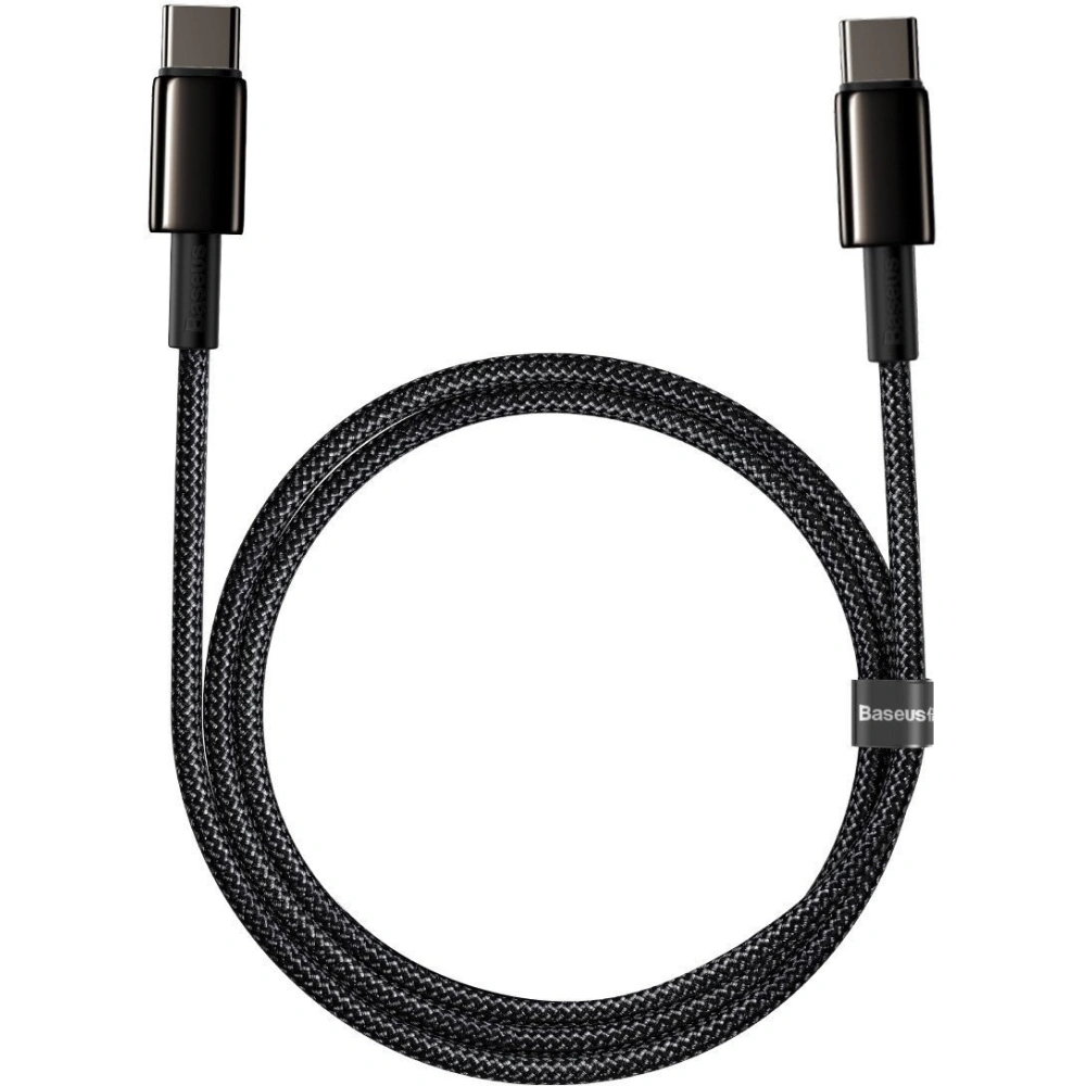 Hurtownia GSM - USB-C zu USB-C Kabel Baseus Tungsten Gold, 100W, 1m (schwarz) - BSU1949BLK - {ean13} - Hurt