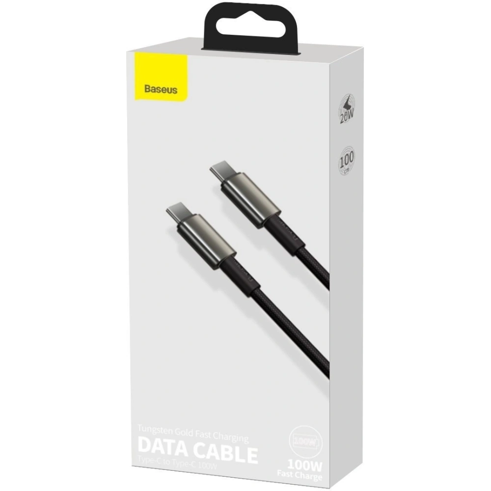 Wholesale Baseus Tungsten Gold Cable Type-C to Type-C 100W 1m (black) - BSU1949BLK - {ean13} - Hurt
