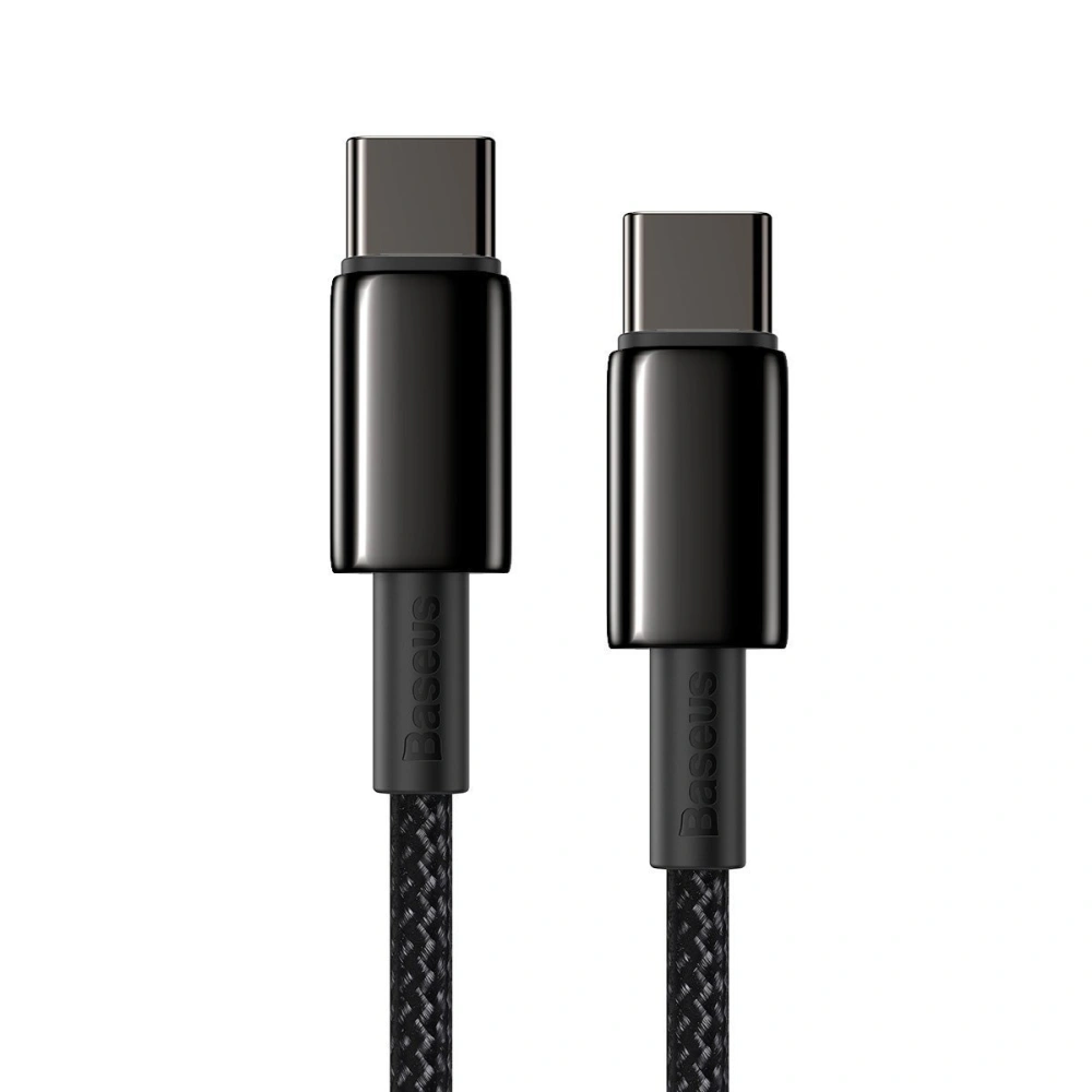 Hurtownia GSM - Kabel USB-C do USB-C Baseus Tungsten Gold, 100W, 2m (czarny) - BSU1950BLK - {ean13} - Hurt