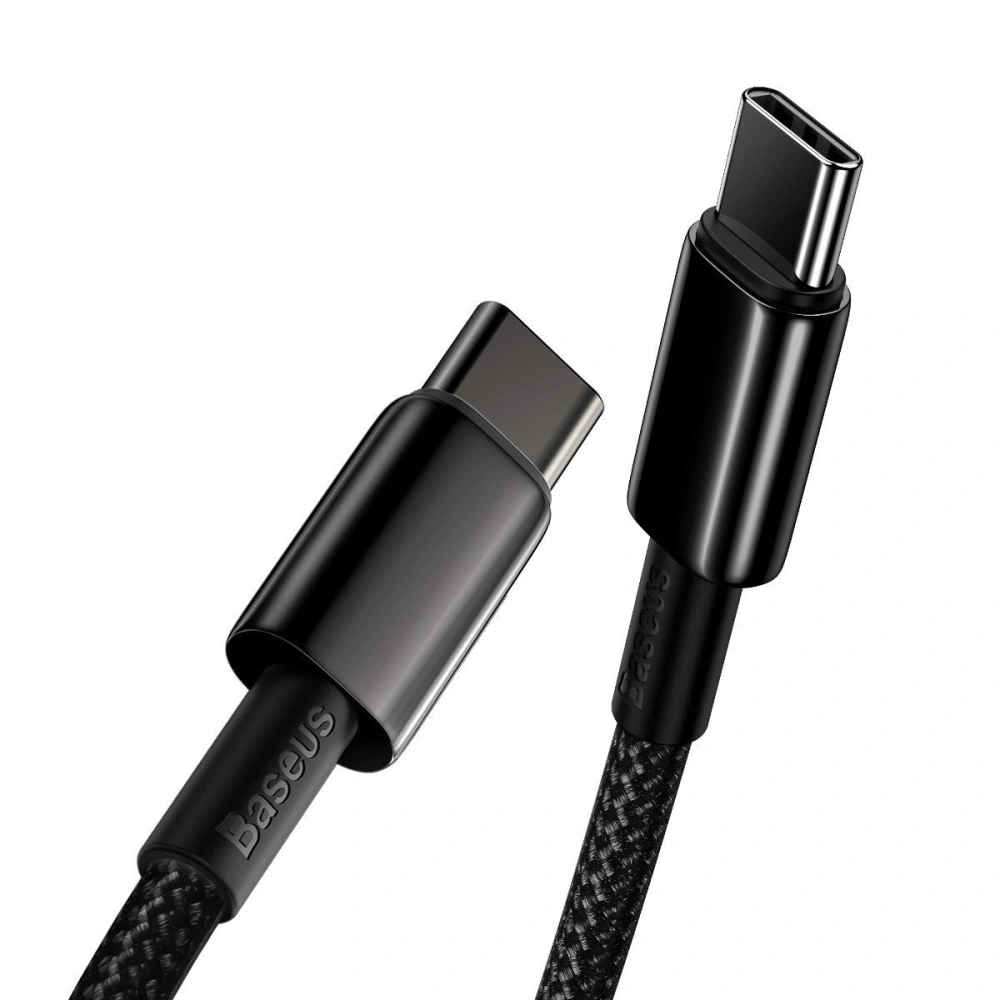 Hurtownia GSM - Kabel USB-C do USB-C Baseus Tungsten Gold, 100W, 2m (czarny) - BSU1950BLK - {ean13} - Hurt