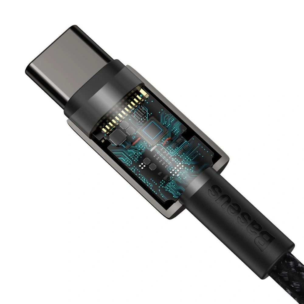 Hurtownia GSM - Kabel USB-C do USB-C Baseus Tungsten Gold, 100W, 2m (czarny) - BSU1950BLK - {ean13} - Hurt
