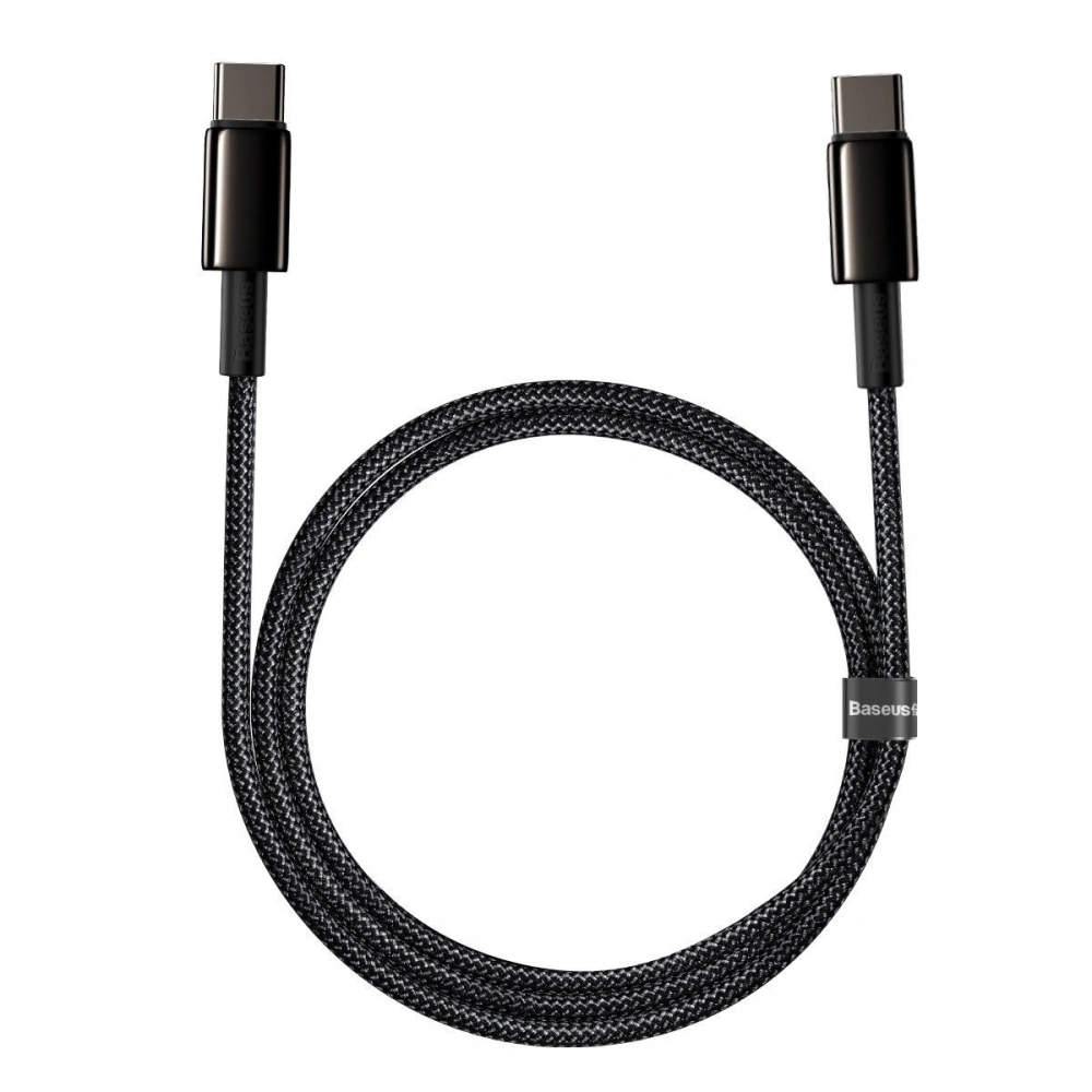 Hurtownia GSM - Kabel USB-C do USB-C Baseus Tungsten Gold, 100W, 2m (czarny) - BSU1950BLK - {ean13} - Hurt