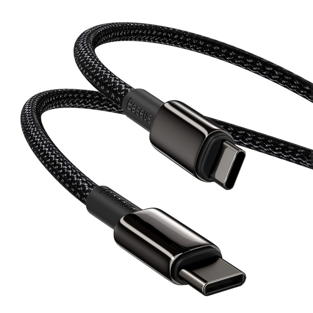 Hurtownia GSM - Kabel USB-C do USB-C Baseus Tungsten Gold, 100W, 2m (czarny) - BSU1950BLK - {ean13} - Hurt