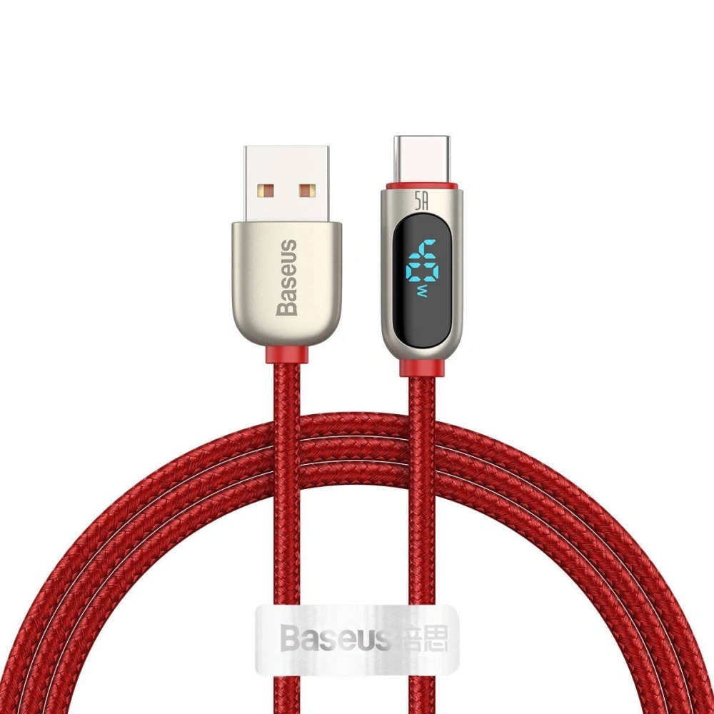 Hurtownia GSM - Kabel USB do USB-C Baseus Display, 5A, 1m (czerwony) - BSU1952RED - {ean13} - Hurt