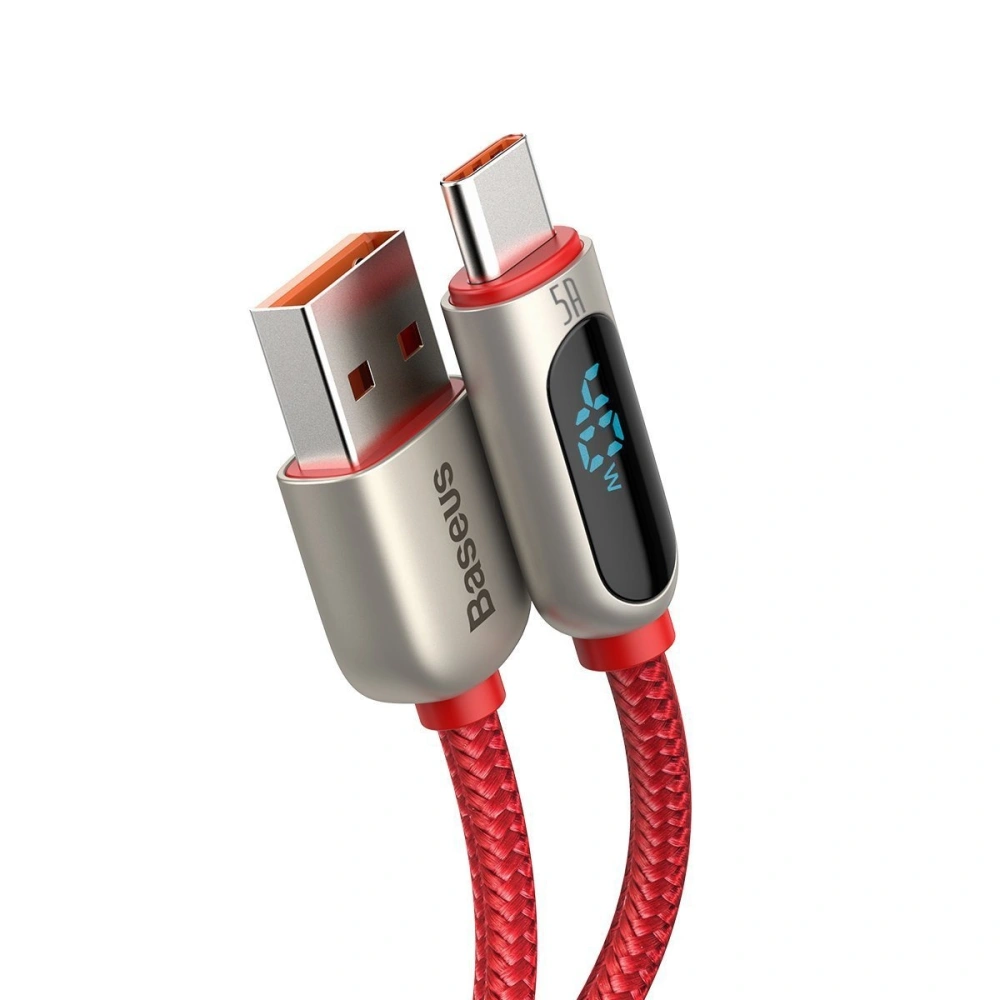 Hurtownia GSM - Kabel USB do USB-C Baseus Display, 5A, 1m (czerwony) - BSU1952RED - {ean13} - Hurt