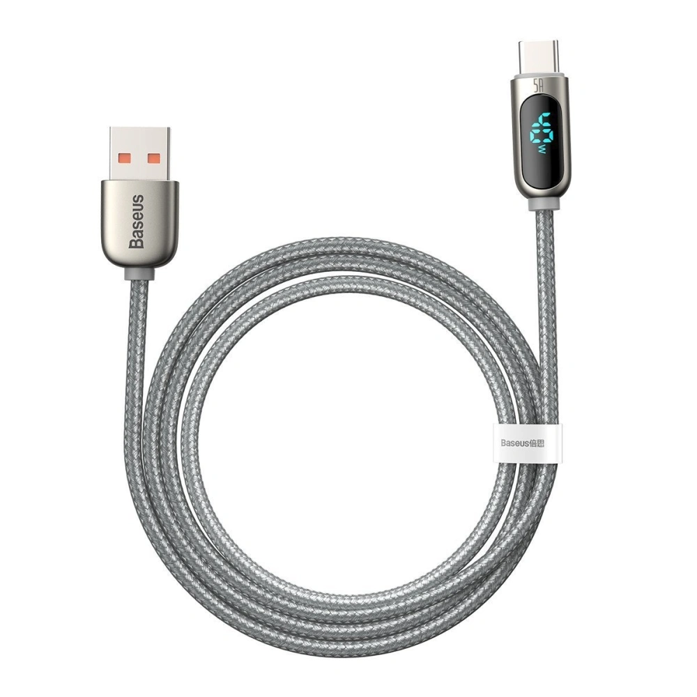 Wholesale Baseus Display Cable USB to Type-C 5A 1m (silver) - BSU1953SLV - {ean13} - Hurt