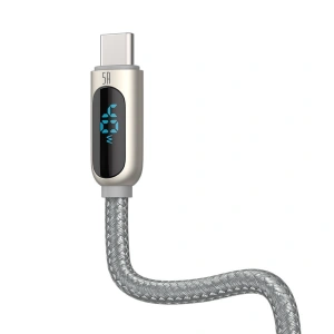 Kabel USB do USB-C Baseus Display, 5A, 1m (srebrny)