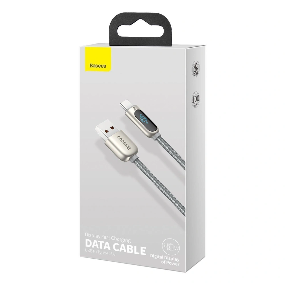 Hurtownia GSM - Kabel USB do USB-C Baseus Display, 5A, 1m (srebrny) - BSU1953SLV - {ean13} - Hurt