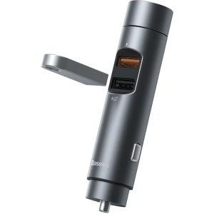 Hurtownia GSM - Transmiter FM Baseus Energy Column, Bluetooth 5.0, 2x USB, 18W (szary) - BSU1956GRY - {ean13} - Hurt