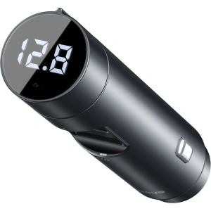 Hurtownia GSM - Transmiter FM Baseus Energy Column, Bluetooth 5.0, 2x USB, 18W (szary) - BSU1956GRY - {ean13} - Hurt