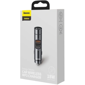 Hurtownia GSM - Transmiter FM Baseus Energy Column, Bluetooth 5.0, 2x USB, 18W (szary) - BSU1956GRY - {ean13} - Hurt